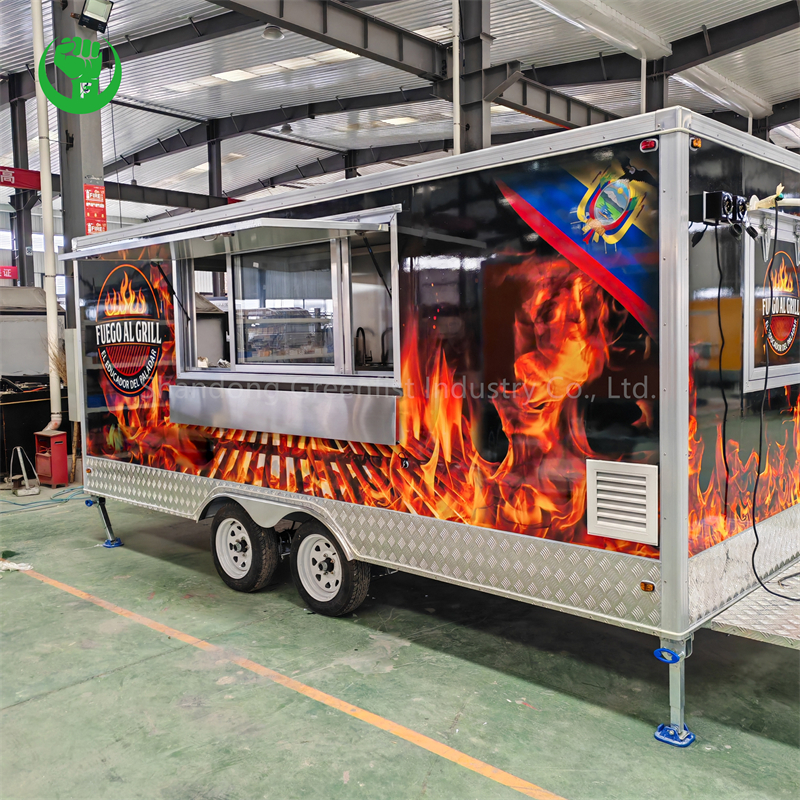 Barbecue Trailer Multifunction for Retail Food Trailer Roasted Chicken