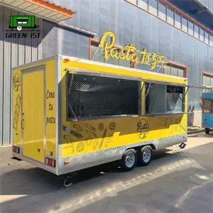 Towable Fast Food Trailer Custom Size Mobile Food Kiosk Trailer