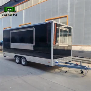 Fiberglass Mobile Food Concession Trailer Outdoor Snack Cart