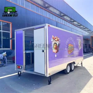 Custom Square Food Trailer Mobile Catering Kitchen Trailer For Sale