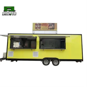Greenfist Customized 20FT Square Fiberglass Food Trailers and Food Trucks
