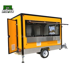 10FT Fast Food Trailer with Full Equipment Food Trucks Features for Outdoor Use