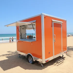Custom Square Food Trailer Interior Layout